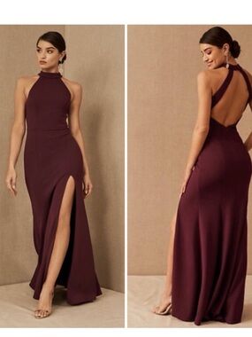 BHLDN Anthropologie Montreal Crepe Halter Dress